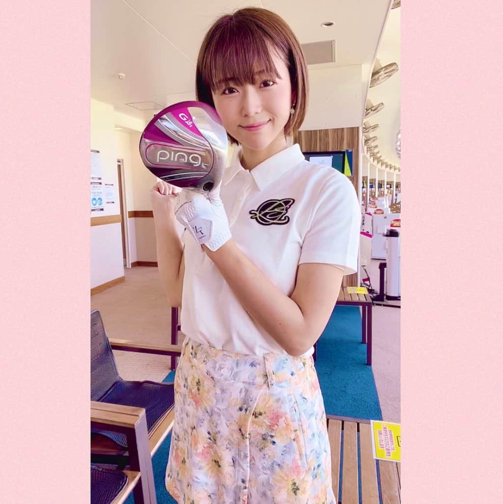 水原ゆきさんのインスタグラム写真 - (水原ゆきInstagram)「朝活(^^)⛳️ 珍しく花柄です✨  こういうのはゴルフの時だから着られるので、めちゃくちゃ新鮮✨ そしてこの形もかわいい(^^)  #中井学ゴルフチャンネル #中井学 #水原ゆき #ゴルフ女子」5月2日 12時01分 - 12yuchan14