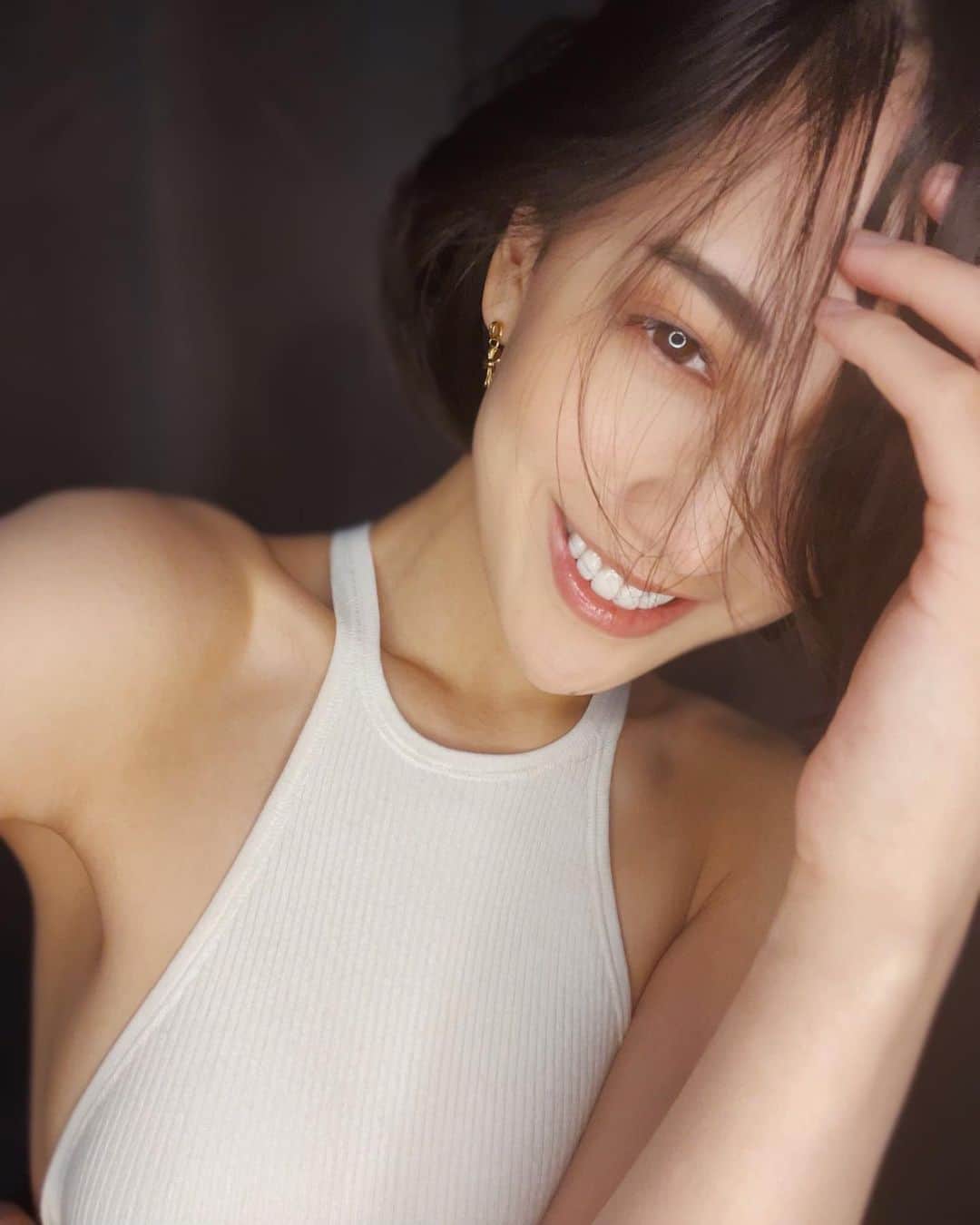 のインスタグラム：「リングライトってすごい。 目がキラキラ🤭」