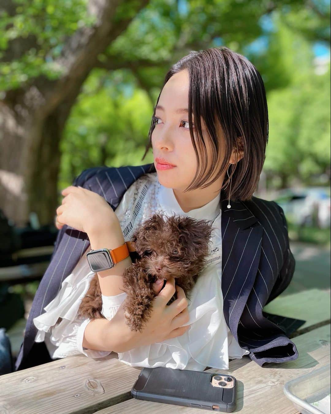 水崎綾女さんのインスタグラム写真 - (水崎綾女Instagram)「ポカポカお天気ですな。 #dog #いぬ #犬 #お散歩 #ランチ」5月3日 11時21分 - misakiayame