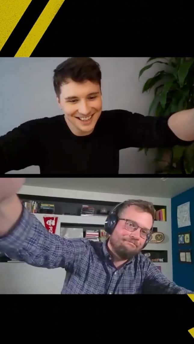 ダニエル・ハウウェルのインスタグラム：「Me and John talk about our ‘awkward hug’, my life, our new books and the meaning of it all.」