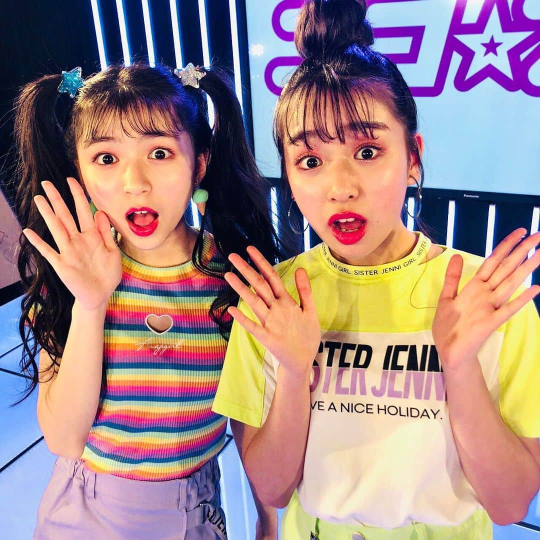 ニコ☆プチのインスタグラム：「😲😲  びっくり~~！！な、おカオ🌈✨  #大里菜桜 #藤岡舞衣 #ニコプチオフショットスペシャル」