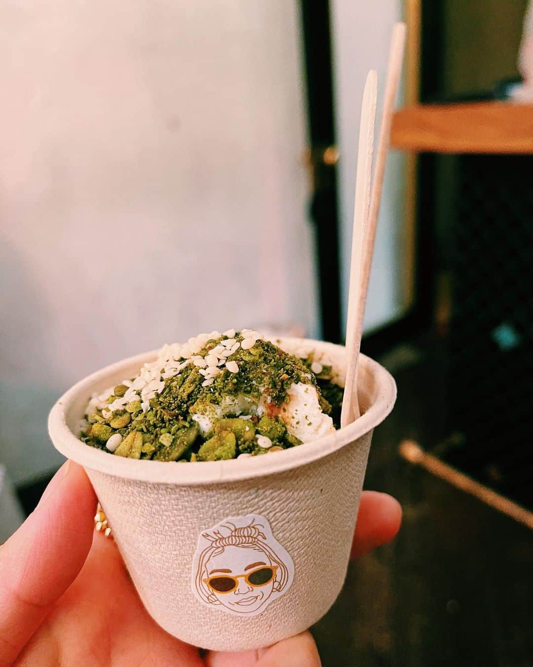 のインスタグラム：「Very delicious🍨🥣🍃」