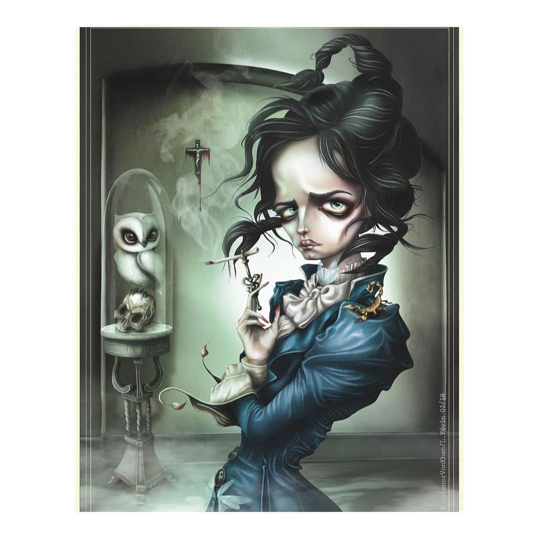 エヴァ・グリーンのインスタグラム：「« Sometimes Miss Ives smokes » by @antenorvonkhan」