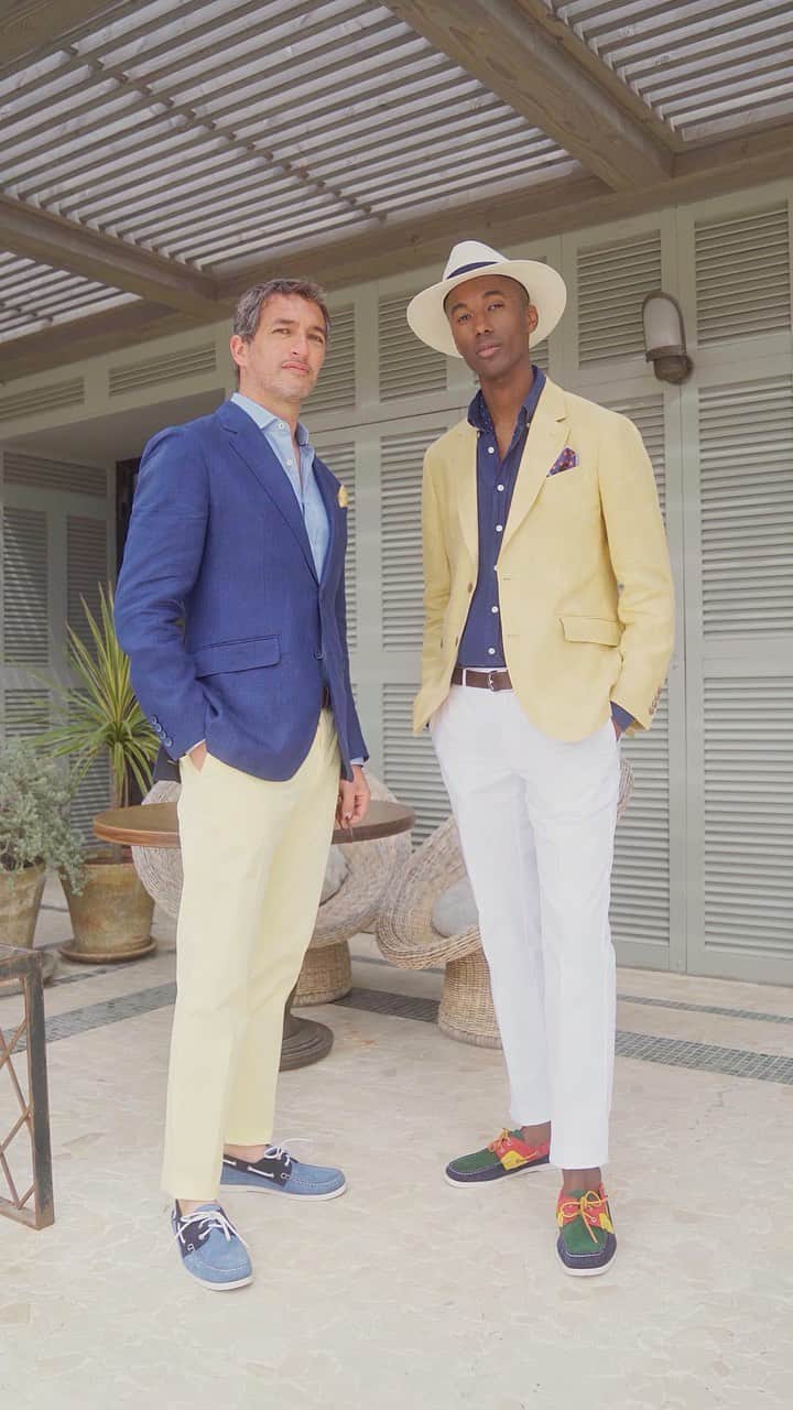 ハケットのインスタグラム：「Take a peek into our early summer shooting and join us Behind the Scenes #STAYHackett Starring @claudiuz @ilaykurelovic」