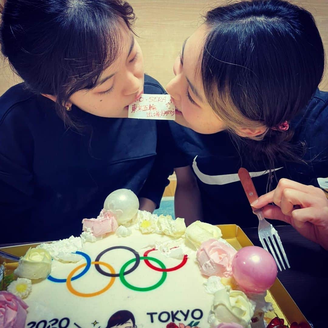東晟良のインスタグラム：「. 💙🖤❤️  💛 💚   #tokyoolympic#thankyou🤩💋」