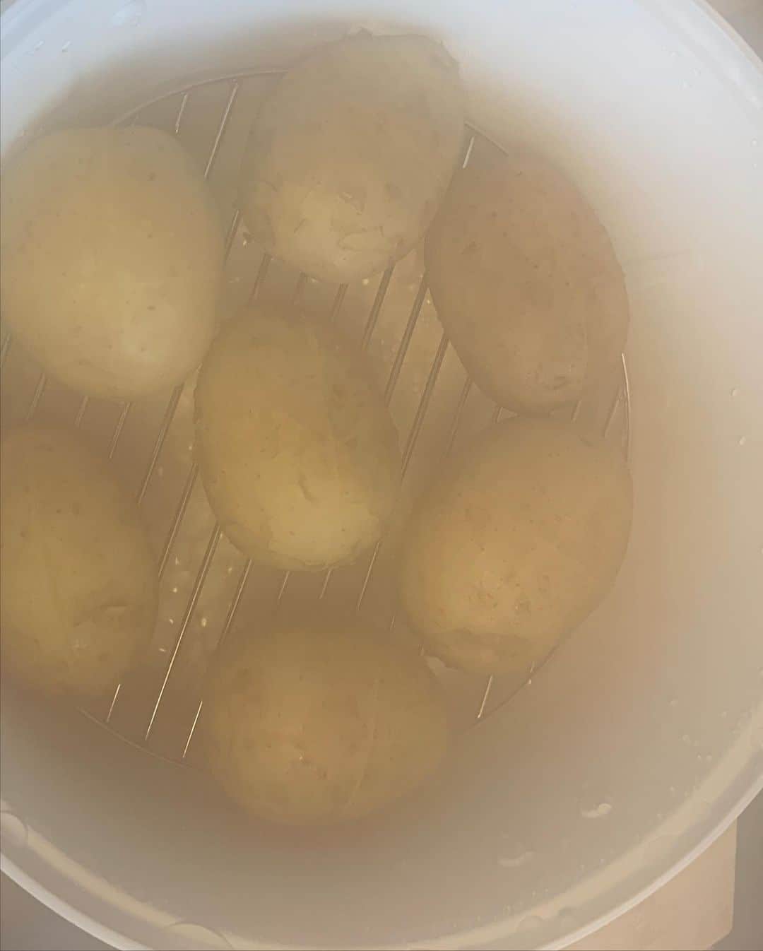 野々村友紀子さんのインスタグラム写真 - (野々村友紀子Instagram)「娘が、キッチンに置いてた新じゃがを見て、「じゃがバター食べたい」と言うので、プリンセス鍋の蒸し網？を使って、ジャガイモを蒸してみました。  ホクホクで甘くてめちゃくちゃ美味しい！ レンジも手軽やけど、これも放置するだけなので簡単😆良いおやつになりました。  結局出しっぱで毎日使ってる！ ほんま買ってよかった👍 まだまだ使い道探します」5月6日 16時51分 - nonomura_yukiko