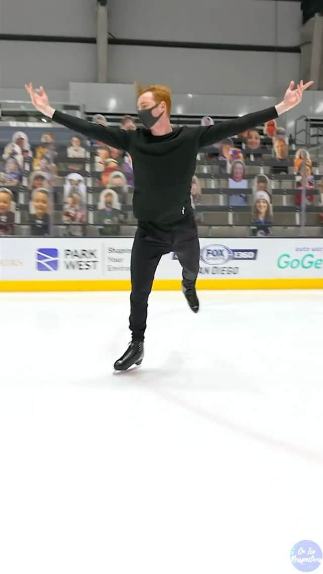 ショーン・ラビットのインスタグラム：「Thank you @oniceperspectives for another awesome collab! Repost: @oniceperspectives Whether the audience is real or cut out, Sean Rabbitt has no problem doing real improv on ice! __🎥 by Jordan @oniceperspectives  __📍 @greatparkice __🎵 @rpoonline @matteobocelli ❄️ #seanrabbitt #iceskating #figureskating #oniceperspectives . @iskateriedell @johnwilsonblades  . . . .  #figureskating  #фигурноекатание #patinajeartistico  #training   #fitfam  #travelphotography  #ootd  #fitnessmotivation  #trainingmotivation #アメリカ #フィギュアスケート  #トレーニング  #アスリート #筋トレ  #モデル  #イケメン  #ファッション  #おしゃれさんと繋がりたい  #今日の服  #いいね返し  #インスタ映え  #可愛い  #羽生結弦 #おはよう #かっこいい #タンパク質」