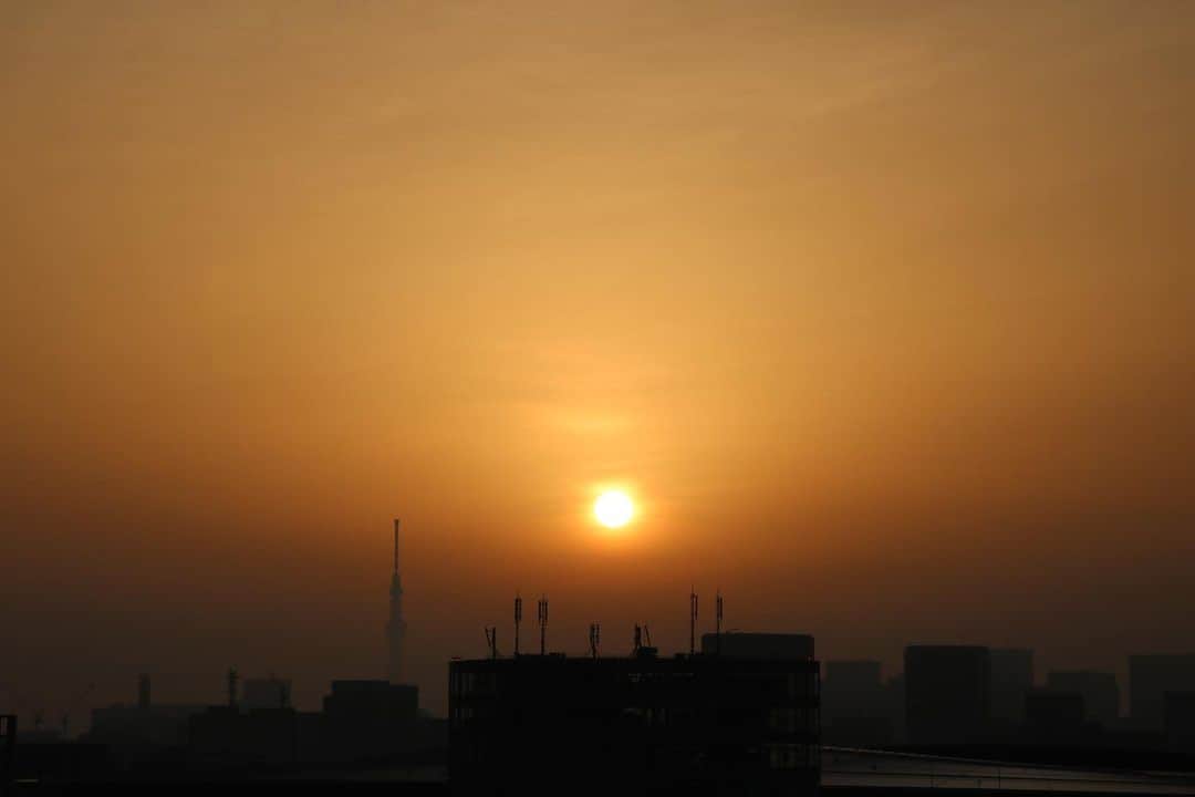 坂元美香さんのインスタグラム写真 - (坂元美香Instagram)「おはよー  5:06の朝日でございます！  暑くもなく寒くもなく ちょうど良い気候で気持ち良いので 二度寝します😙 この上ない幸せ✨おやすみなさい。  #イマソラ #tokyosky 2021/05/08 #sunrise #朝日 #朝陽 #CanonEOSKiss8i」5月8日 5時12分 - mika_saka