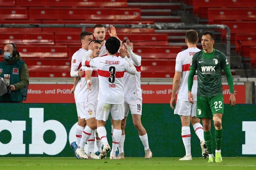 遠藤航のインスタグラム：「. 3points 😁❤️‼️ . #vfb #stuttgart  #bundesliga  #germany  #🇩🇪 #🇯🇵 #team  #fight  #samurai #6er  #wataruendo」