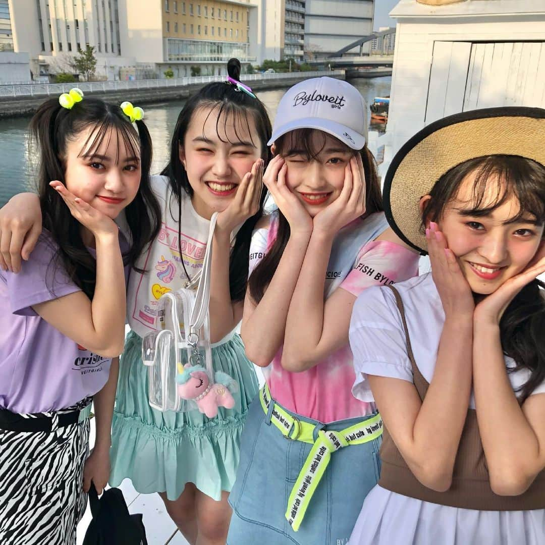 ニコ☆プチさんのインスタグラム写真 - (ニコ☆プチInstagram)「☆☆☆ . イケ女4人組っ🥳🥳🥳🥳 . #犬飼恋彩 #葛西杏也菜 #森﨑美月 #八木珠梨 #コーデは全部バイラビです🐰💘 @byloveit_official」5月8日 12時47分 - nicopuchi_official