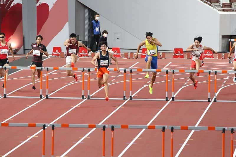 山内大夢さんのインスタグラム写真 - (山内大夢Instagram)「・ Ready steady Tokyo 2位 48"84 🥈 東京五輪参加標準突破 早稲田新記録 福島県新記録  間違いなく今までで1番興奮した、楽しいレースになりました。オリンピック参加標準を突破したことも嬉しいですが、野澤さんの持つ早稲田記録、佳朗さんの持つ福島県記録を更新できたことがとても嬉しいです。  毎回黒川に0.1秒差で負けて悔しいので次は勝ちます。(n回目)  たくさんの応援、そして標準突破のお祝いメッセージありがとうございました。 一言一言がものすごく嬉しく、励みになります！ ここまで来たら狙うしかないので、もう一度新国立競技場に戻って来られるように、来る日本選手権に向けて頑張ります！  陸連さんから写真をお借りしました。  #readysteadytokyo  #臙脂で染めろ  #早稲田人たれ」5月10日 17時00分 - hi08ro24mu