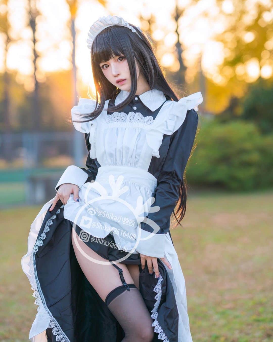 shikaのインスタグラム：「メイドの日！  #メイド服 #メイド #メイドの日  @kumo_linouo」