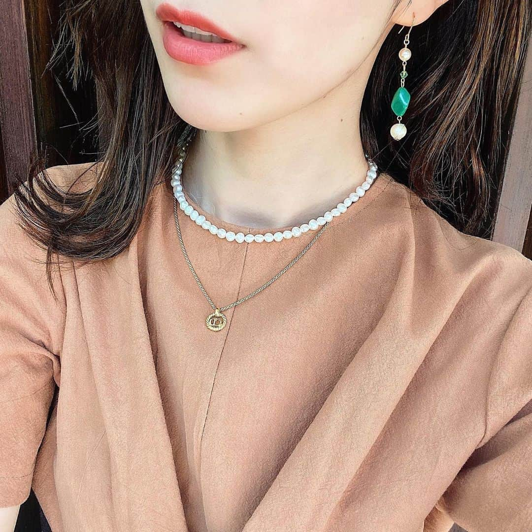 Yuika Matsuさんのインスタグラム写真 - (Yuika MatsuInstagram)「新しいアクセサリーって 気分あがる♡  new accessory @la_brise_bleue_  @gray____accessories   #labrisebleue#grayaccessories #gray  #天然パール#パールネックレス #パール #ヴィンテージアクセサリー #ハンドメイドアクセサリー」5月10日 21時01分 - yuika00802