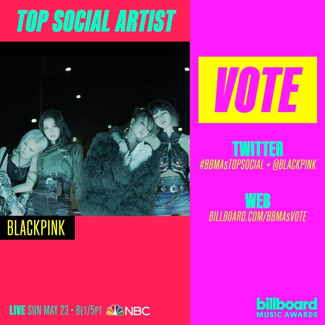 リサさんのインスタグラム写真 - (リサInstagram)「VOTE FOR @blackpinkofficial under TOP SOCIAL ARTIST category. You can vote on twitter by tweeting/replying "I just voted for @BLACKPINK for #BBMAsTopSocial"  or you can also vote thru BB website. Check my story for links . . . #LISA #LALISA #리사 #블랙핑크 #BLACKPINK #LALISAMANOBAN #LALISAMANOBAL #blackpinklisa #lisablackpink」5月11日 1時28分 - lisa.blackpink