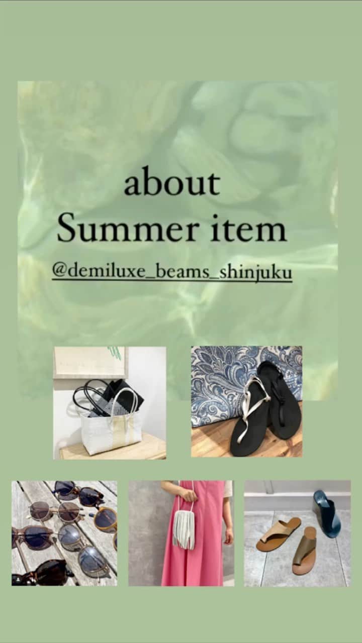 のインスタグラム：「bag, sandal, sunglasses   #demiluxebeams #BEAMS #デミルクスビームス新宿 #beautifulshoes #diminutivo #nomadis #blanc #atpatelier #tkees #marcher」