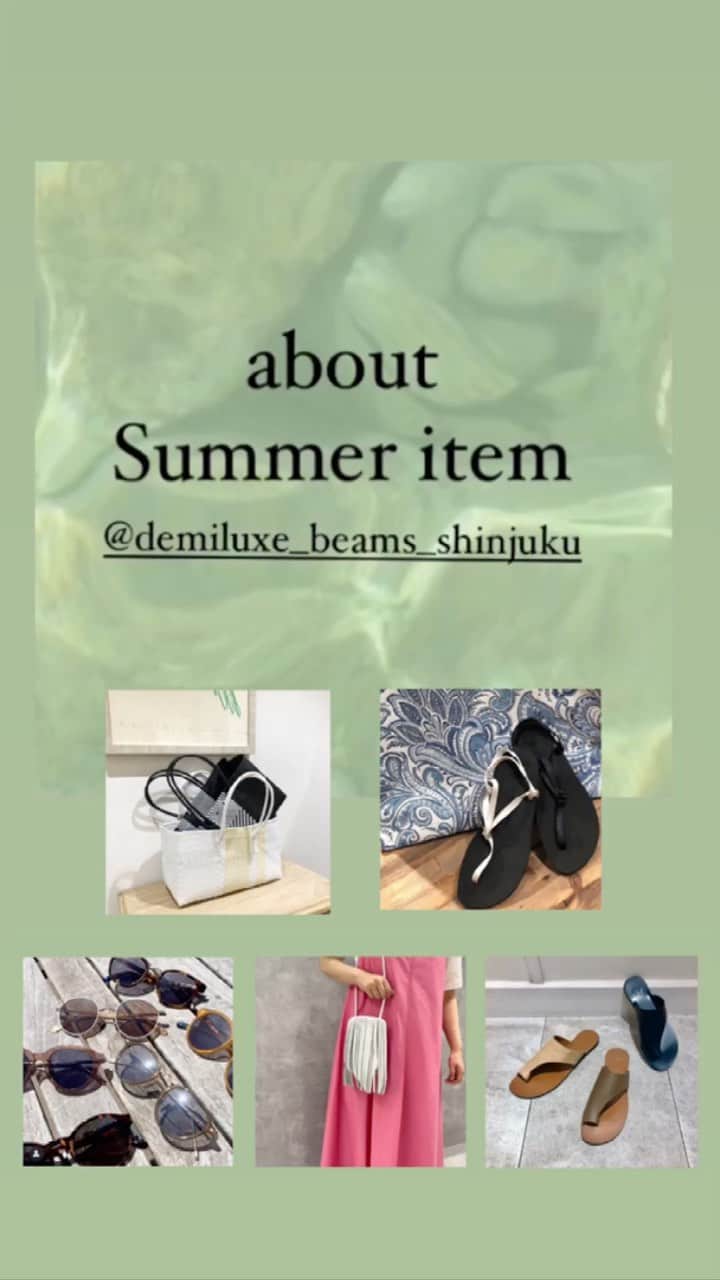 のインスタグラム：「bag, sandal, sunglasses   #demiluxebeams #BEAMS #デミルクスビームス新宿 #beautifulshoes #diminutivo #nomadis #blanc #atpatelier #tkees #marcher」