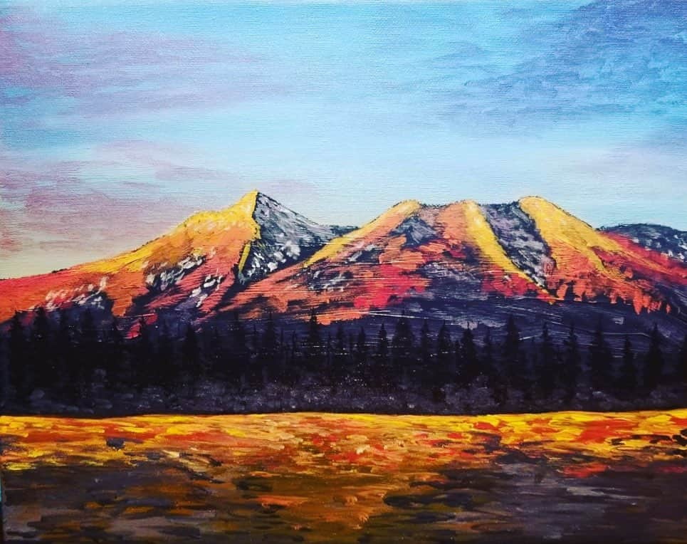 マックス・セットレージのインスタグラム：「Mother’s Day gift! These are the San Francisco peaks from my hometown of Flagstaff. Been missing it lately.」