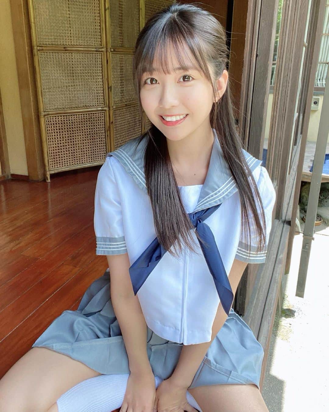 天羽希純のインスタグラム：「夏は沢山思い出つくろうね🥰  #コスプレ #cosplay  #制服 #JK #高校生 #セーラー服 #japanesegirl  #可愛い女の子 #グラビア #gravure #グラドル #アイドル #Japaneseidol #撮影会 #撮影会モデル #被写体 #太もも #フェチ」