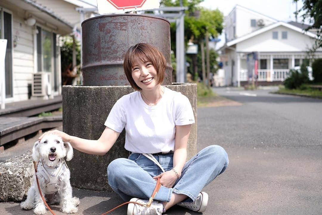 増田有華さんのインスタグラム写真 - (増田有華Instagram)「＊  わんこに会ったよ🐶 大人しくてちゃんとカメラみるの笑 かわいかったーーーーーーーー。 飼い主さんもとても親切にしてくださいました🌼  ・ ・ #ちょっとだけ距離ある笑 #人見知りいぬ #笑ってる写真いっぱい #お気に入りは?」6月11日 19時12分 - masuyuka_official