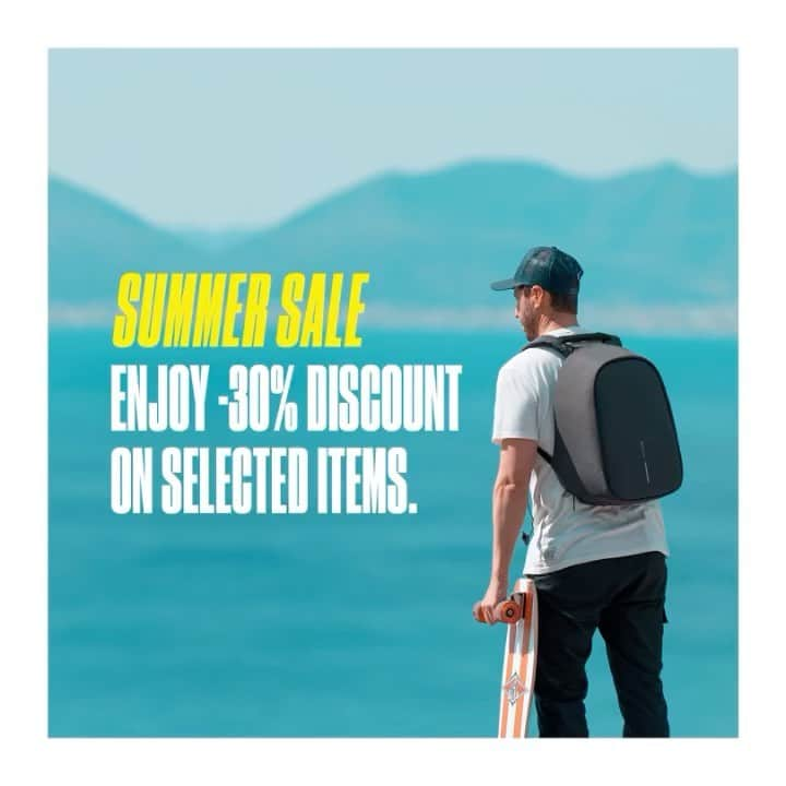 XD Designのインスタグラム：「☀️ SUMMER SALE AT XD DESIGN☀️ with -30% discount on selected items.   Shop now at www.xd-design.com/summer-sale  or get there via link in bio  ⠀⠀⠀⠀⠀⠀⠀⠀⠀ ⠀⠀⠀⠀⠀⠀⠀⠀⠀ ⠀⠀⠀⠀⠀⠀⠀⠀⠀ ⠀⠀⠀⠀⠀⠀⠀⠀⠀  ⠀⠀⠀⠀⠀⠀⠀⠀⠀ ⠀⠀⠀⠀⠀⠀⠀⠀⠀ #MadeForModernNomads 💯 • • • #xddesign #xddesignbobby #BobbyPro #BobbyCompact #BobbyDuffle #BobbyOriginal #BobbyXL #antitheftbag #antitheftbackpack #travellifestyle #usbbag #modernnomad #gotyourback #journey #stayconnected #travelbuddy #travelgear #digitalnomad #welovegadgets #digitalnomadlife #keepexploring #travelcommunity #adventure #smartbackpack #smartbag #travelinstyle #smarttravel #travelsafe #summersale」