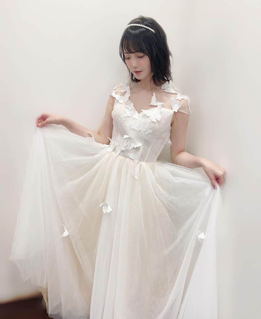 新谷姫加さんのインスタグラム写真 - (新谷姫加Instagram)「生誕祭で着たもう一つの衣装です👗　蝶々が沢山とまってます🦋」6月7日 20時59分 - hime._.gram