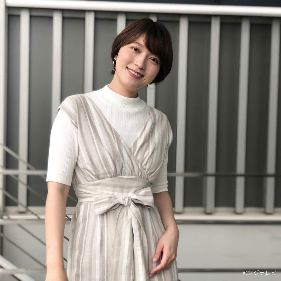 フジテレビ「めざましテレビ」さんのインスタグラム写真 - (フジテレビ「めざましテレビ」Instagram)「6月7日(月)  ファッション雑誌CanCamとコラボした お天気コーナー「きょう何着て行く？」 阿部華也子の毎日のコーデを紹介♪  【きょうのコーデ】 ニット→#MURUA ７５９０円  オールインワン→#MURUA ９７９０円  靴→#ダイアナ １万４８５０円  ピアス→#アビステ ４５９０円   【コーデのポイント】 ストライプ柄オールインワンでヘルシーに🤍💛 カジュアルな一枚ですがコンパクトなニットを重ね着すると きちんと感がアップしてお仕事にも対応してくれます👩🏻‍💻 ウエストマークでスタイルアップ効果もばっちり💃✨  #めざましテレビ #きょう何着て行く？ #阿部華也子 #今日のコーデ#コーデ#CanCam #今日のファッション#ootd #きょう何着て行く？は月〜金朝6時22分ごろ放送📺 #スタイリストたなべさおり」6月7日 22時36分 - mezamashi.tv