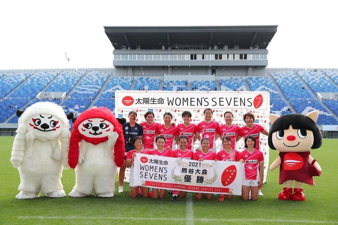 原わか花のインスタグラム：「. 『太陽生命ウィメンズセブンズシリーズ2021 熊谷大会』 大会を開催してくださった関係者の方々、そして応援くださったファンの皆様本当にありがとうございました😊  #太陽生命ウィメンズセブンズシリーズ2021」