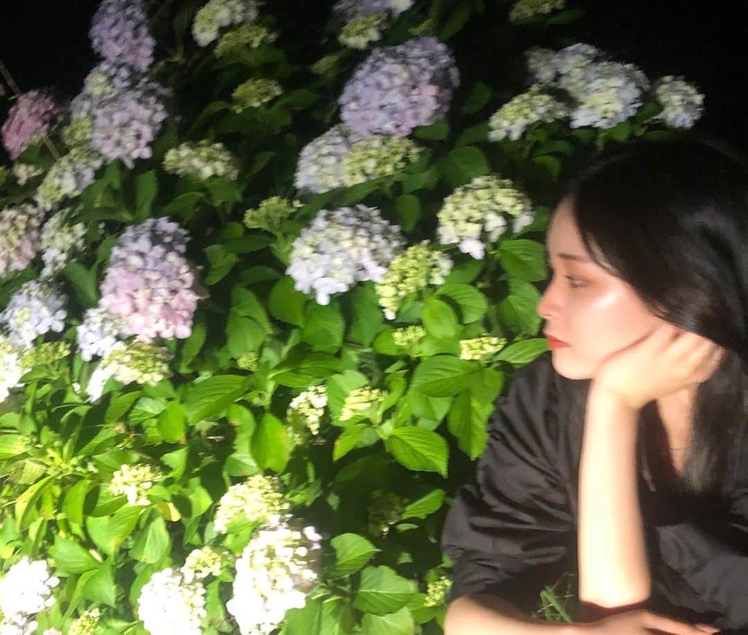池松里梨愛さんのインスタグラム写真 - (池松里梨愛Instagram)「紫陽花💠 とてもきれいでした💜  花を見ると幸せな気持ちになります😌♡  #紫陽花」6月8日 22時10分 - happririana