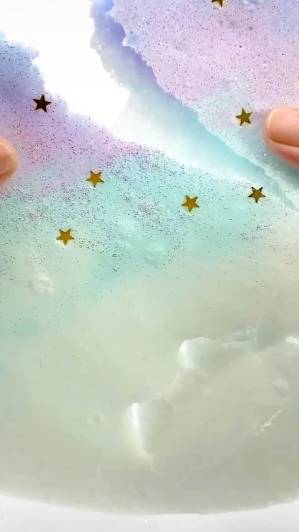 Emiko Ffujioのインスタグラム：「🌌⭐️☁️🌌⭐️☁️🌌 YouTube (short ver. ) #slime#icebergslime#jigglyslime#polystyrenefoam#diyslime#asmrslime#asmr#pokingslime#floamslime#slimevideo#poking#crunchyslime#floam#スライム」