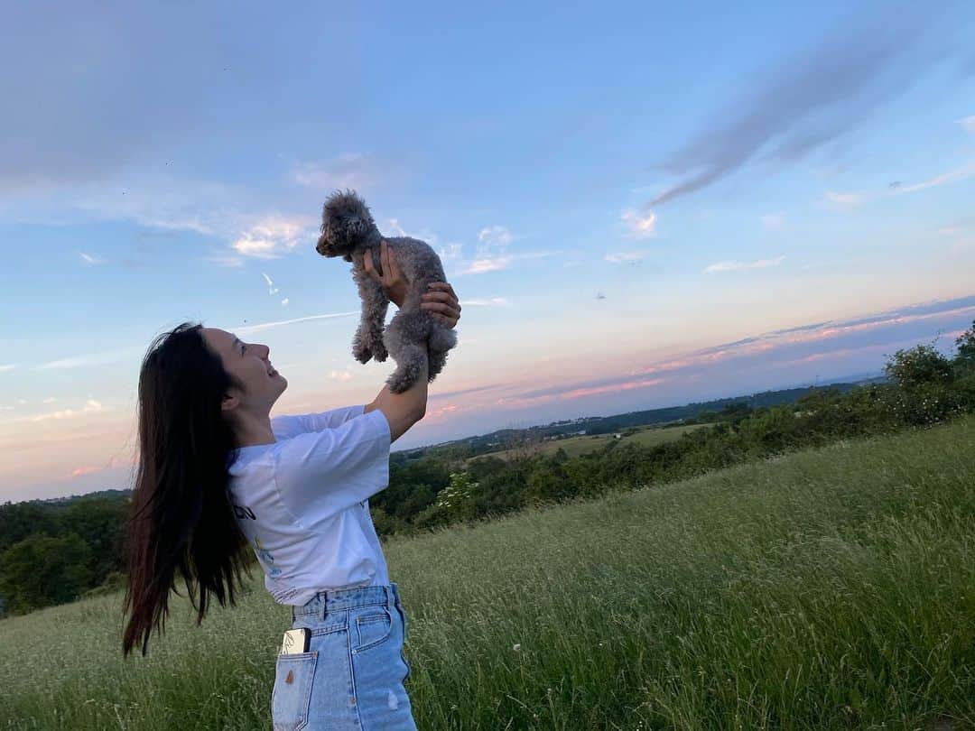 里彩さんのインスタグラム写真 - (里彩Instagram)「Getting emotional♡  #sky #sunset #beautifulplaces #フランス在住 #フランス生活 #犬との海外暮らし」6月8日 23時51分 - risa_gram611