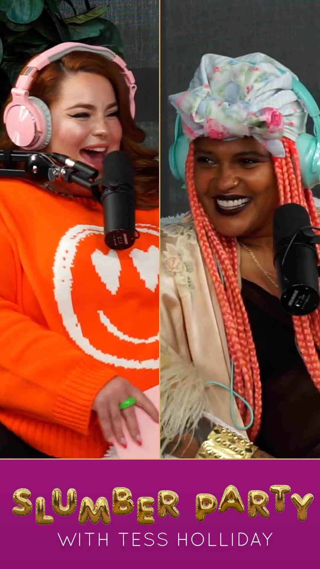 テス・ホリデーのインスタグラム：「This week on #SlumberPartyPod, I met my insta-baddie friend @beerbottles_chainsaws IRL for the first time! We talked about how fashion brought us together and how it can bring all of us together, like when I see hot plus sized bbs on the street and compliment their outfits!🤣💖 Crystal is also the co-founder of an event production & creative company called @averygoodjob, along with her equally badass partner @kiesh.work. They have been crushing it during the pandemic by elevating Black voices and working with Black creatives to develop gorgeous, uniquely creative campaigns on social media and beyond. Tune in as Crystal shares her story (including a crazy ride over to the recording studio) and how she plans on working towards her goals today, and in the days, weeks, and months to come. Listen now and subscribe at the link in my bio!✨」