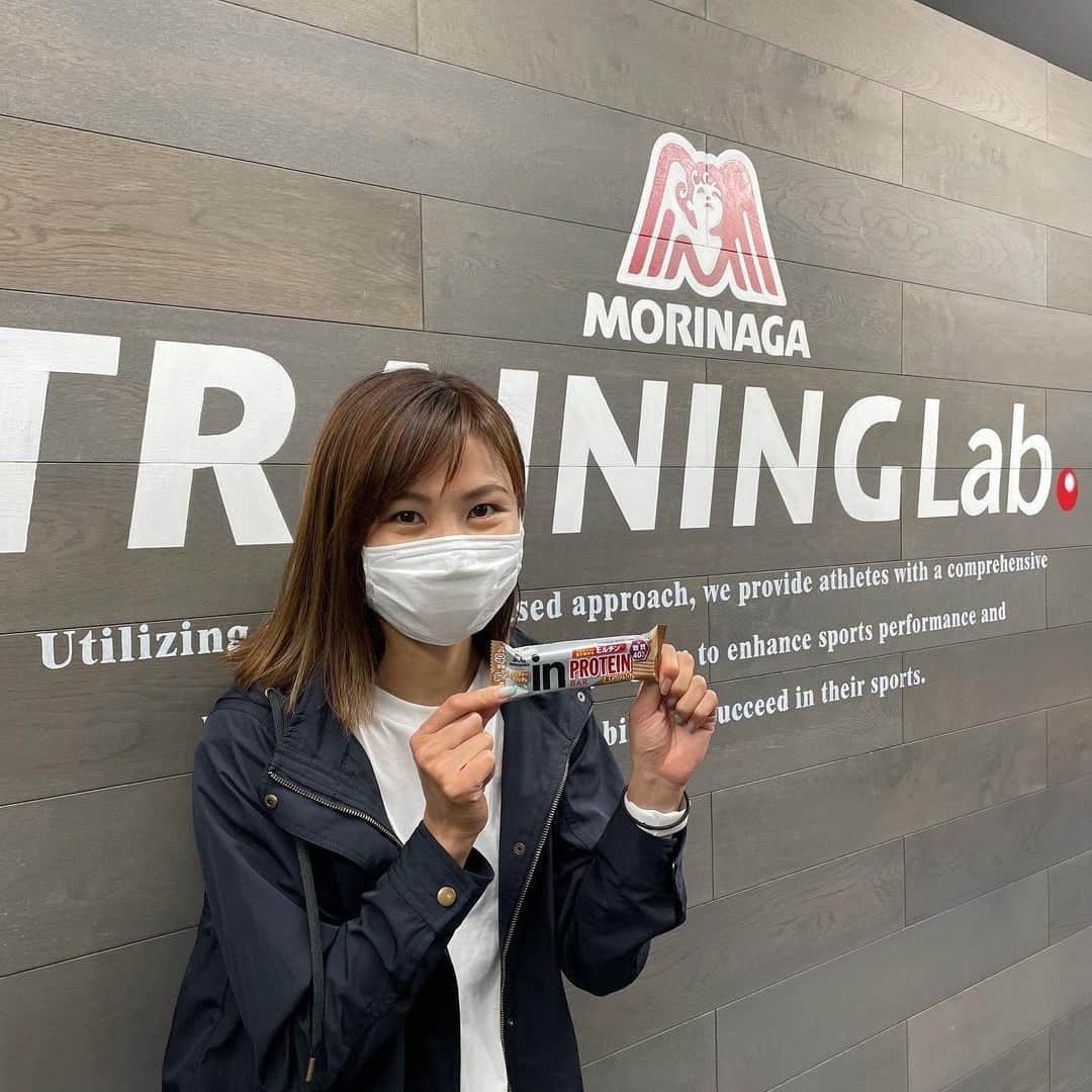 木村文子のインスタグラム：「. 森永製菓様のトレーニングラボ(@morinagatraininglab ) トレーニングが継続できる環境があることに感謝です✨ いつもありがとうございます☺️✨  #森永製菓 #森永製菓トレーニングラボ #pr #インバープロテインウェファーカフェオレ#リカバリーパワープロテイン」