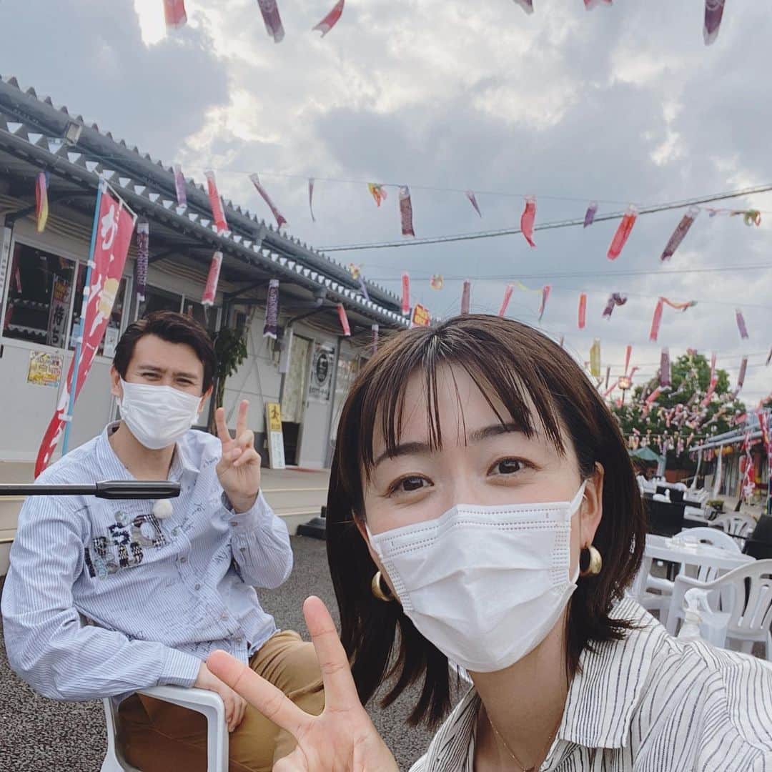 のインスタグラム：「﻿ 明日は「英太郎のかたらんね」🤗﻿ ﻿ ﻿ 安井まさじさんと、豪雨で被災した人吉でがんばっていらっしゃるお店の応援に行ってきました☺️✨﻿ ﻿ 熊本の皆さま、ぜひご覧ください😊💕﻿ ﻿ #熊本#テレビ熊本#英太郎のかたらんね#安井まさじ　さん#人吉﻿ ﻿」