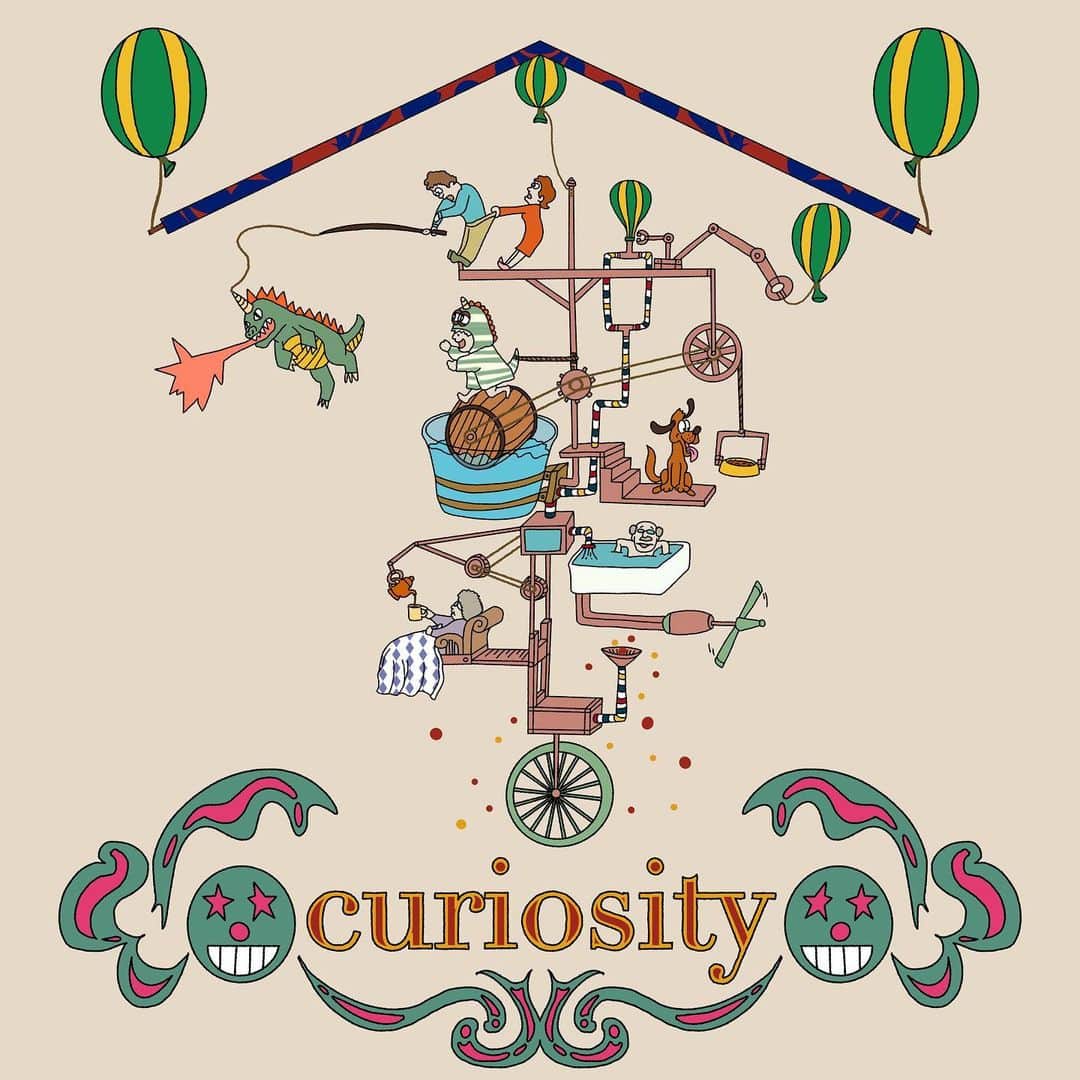 NOPPOのインスタグラム：「「curiosity」 人生わからないことだらけ！でも今はネットで調べてたらすぐ分かっちゃう、ちょっとまって、、、それでわかったつもりかい？お前さんの好奇心は凄いエネルギーなんだぜ！！let's goキミだけの好奇心！！  NOPPO×FREAK'S STORE またご一緒させてもらいました^ ^  素材もこだわっていて高機能だそうです✨  FREAK'S STORE online shop または ZOZOTOWN で販売してます。  是非!!!」
