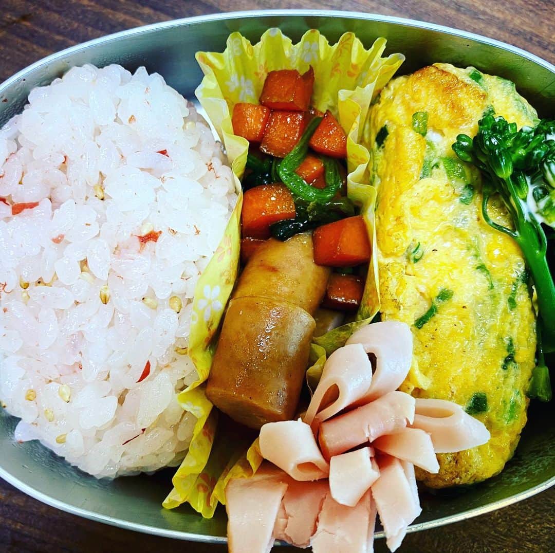 のインスタグラム：「梅雨だから梅おにぎり弁当。」