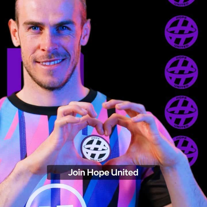 ガレス・ベイルのインスタグラム：「Officially joining #HopeUnited. Let's take the hate out of football. Get more Tech Tips via the 🔗 in bio」