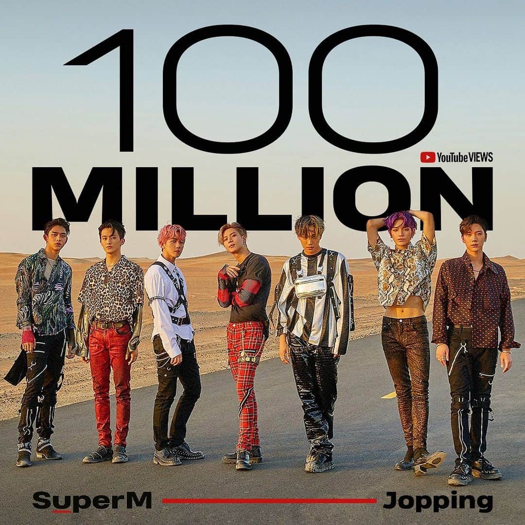 SuperMのインスタグラム：「SuperM ‘Jopping’ hits 100M views! Thank you so much for your love and support ❤️  🎬 https://youtu.be/pAnK1y7qjuE   #SuperM #슈퍼엠 #Jopping #SuperM_Jopping」