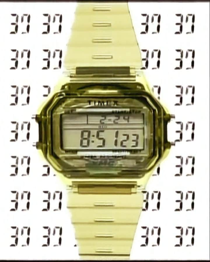 ユーマストクリエイトのインスタグラム：「“We have turned out attention to their 80s classic LCD the Timex T80... the watch equivalent of synth-pop. This perfect example of future-retro design has been created in an X-ray military green which allows the wearer to peer inside and see the magic workings of a digital watch." - Fraser Moss, Creative Director, YMC⁠⁠ ⁠⁠ Video by Max Parsons Music by @pnix_moss   Available now online and in-store.   #YMCxTimex ⁠⁠ #YMC25」
