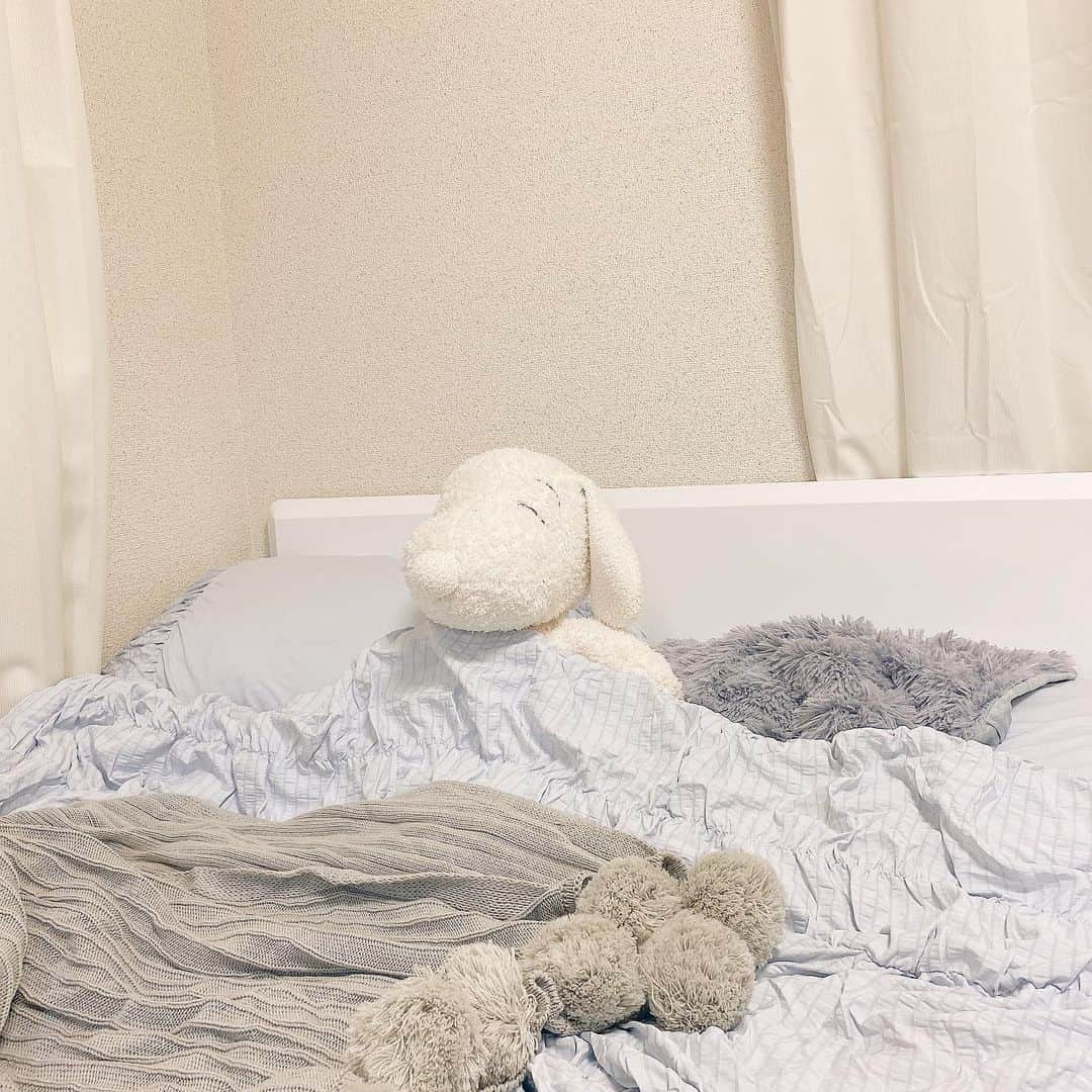 平松可奈子さんのインスタグラム写真 - (平松可奈子Instagram)「my bed room❤︎  #スヌーピー  #bedroom  #リネン #お部屋　#francfranc  #楽天room」5月26日 11時48分 - 11kanaco14