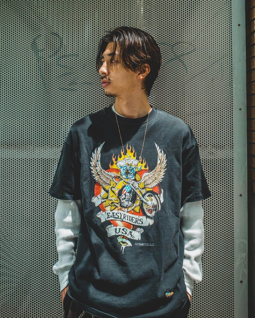 雄三 雨宮さんのインスタグラム写真 - (雄三 雨宮Instagram)「Today's outfit  #Tシャツ @vostok_1jp  #古着 #ヴィンテージ #vintage  #used  #outfit  #バイカーファッション  #パンツ #dickies  #bedwinandtheheartbreakers  #スニーカー #ct70  #メンズヘア #メンズファッション #メンズパーマ #メンズ髪型 #メンズヘアカタログ #メンズモデル #雨宮雄三#雨スタ」5月26日 11時57分 - amezooon