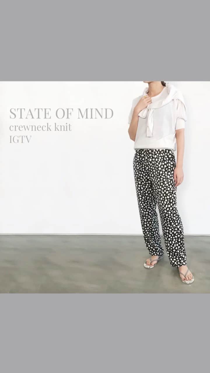 のインスタグラム：「今回はSTATE OF MINDの<crewneck cardigan / crewneck s/s knit>をコーディネートと共にご紹介いたします。  コットンナイロンを採用した清涼感あるニットカーディガンとプルオーバー。 接触冷感があり、サラッとした肌なじみで夏にぴったりのアイテムです。 ぜひ、ご覧下さい。  *ご紹介アイテムは、ショッピングタグをタップ☝  *着用モデル　AI #156cm @aiurushisaki   #stateofmindsom #ステートオブマインド #hauntdaikanyama #ハウント代官山 #crewneckcardigan #クルーネックカーディガン #crewneckknit #クルーネックニット #ニット着回し #着回しコーデ #コーディネート」