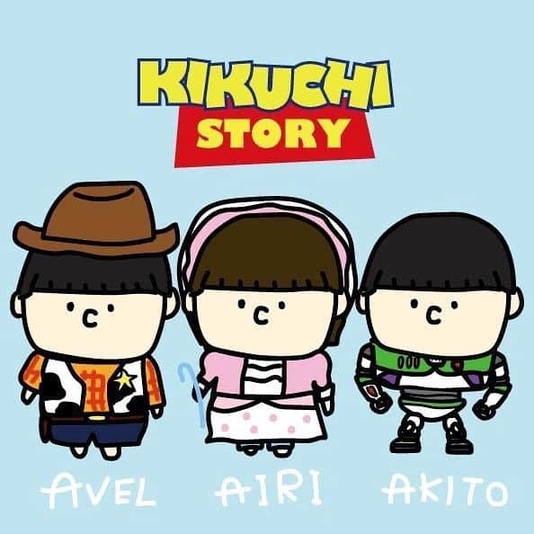 のインスタグラム：「. またまた描いてくださいました…😭♡ 可愛すぎます！！！😭 嬉しすぎます！！！😭 有難うございます！！！ @ke.n.and #ゆるかわイラスト  #3兄弟 #トイストーリー #イラスト」