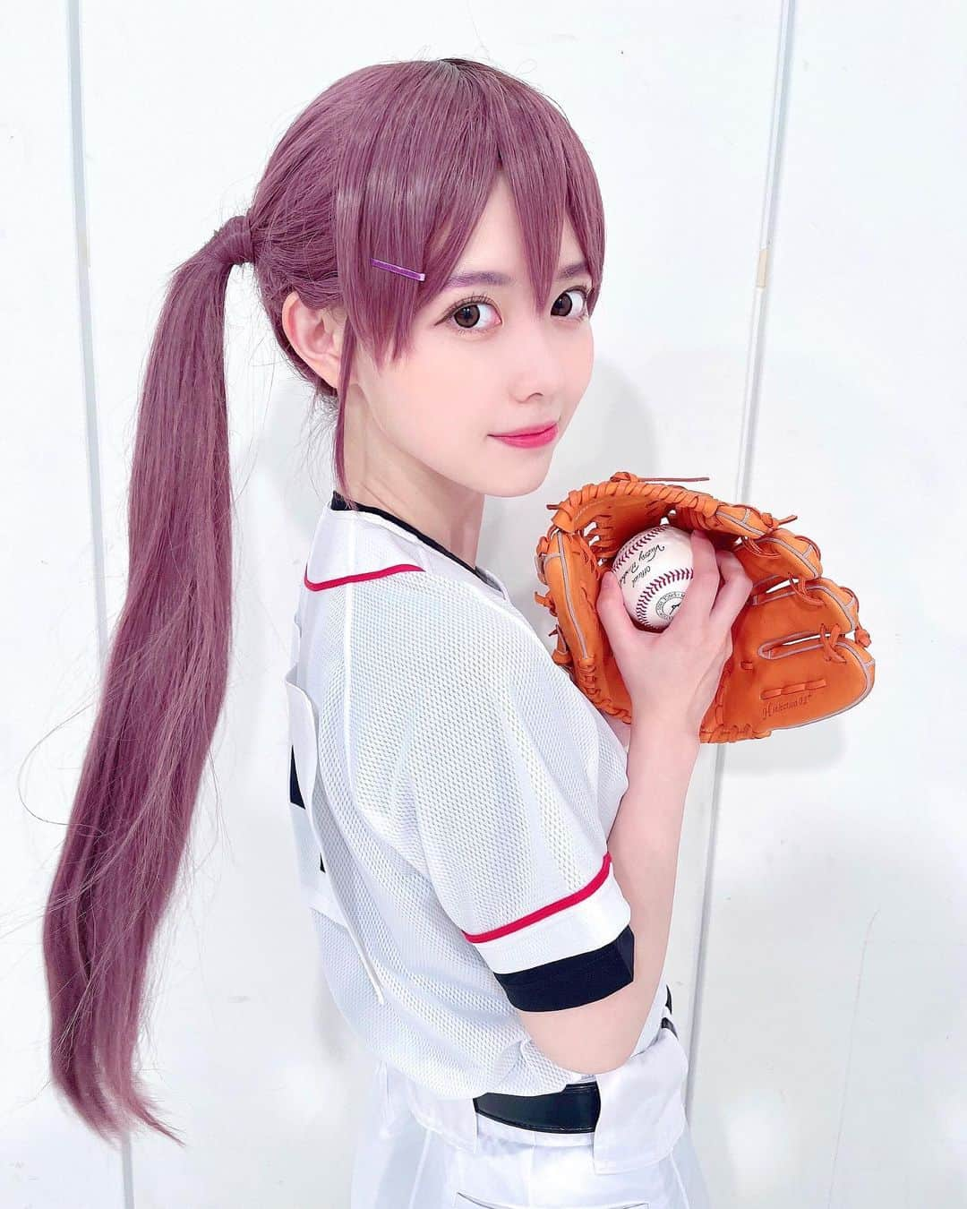 松本ももなさんのインスタグラム写真 - (松本ももなInstagram)「野球女子⚾️ ユニフォーム似合ってますか？  舞台【球詠】 野球で全国を目指します✨  背番号4番⚾️ 埼玉県 新越谷高校1年生 藤田菫ちゃん役です！  愛される作品になるように お稽古がんばってます🎀  応援しててね(ˊo̴̶̷̤ ̫ o̴̶̷̤ˋ)  #球詠 #藤田菫 #ユニフォーム #野球 #野球部 #舞台 #ウィッグ #女子野球 #野球女子 #baseball  #tamayomi #ラストアイドル  #animegirl #animejapan #japanese #idol #jidol #japanesegirl #japaneseidol #ツインテール #ツインテ」5月26日 23時06分 - momona.1012