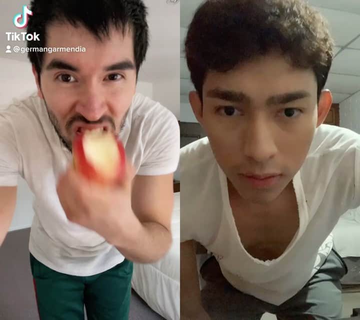 German Garmendiaのインスタグラム：「Tomando clases de baile con el papu @fernanfloo ya casi me hago profesional 🕺」