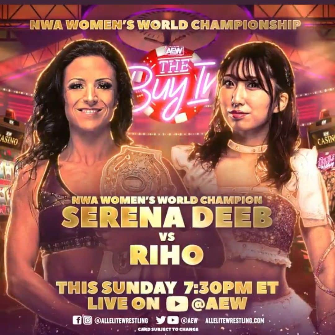 RIHOのインスタグラム：「I will be NWA woman's world Champ on Sunday👑 #AEW」