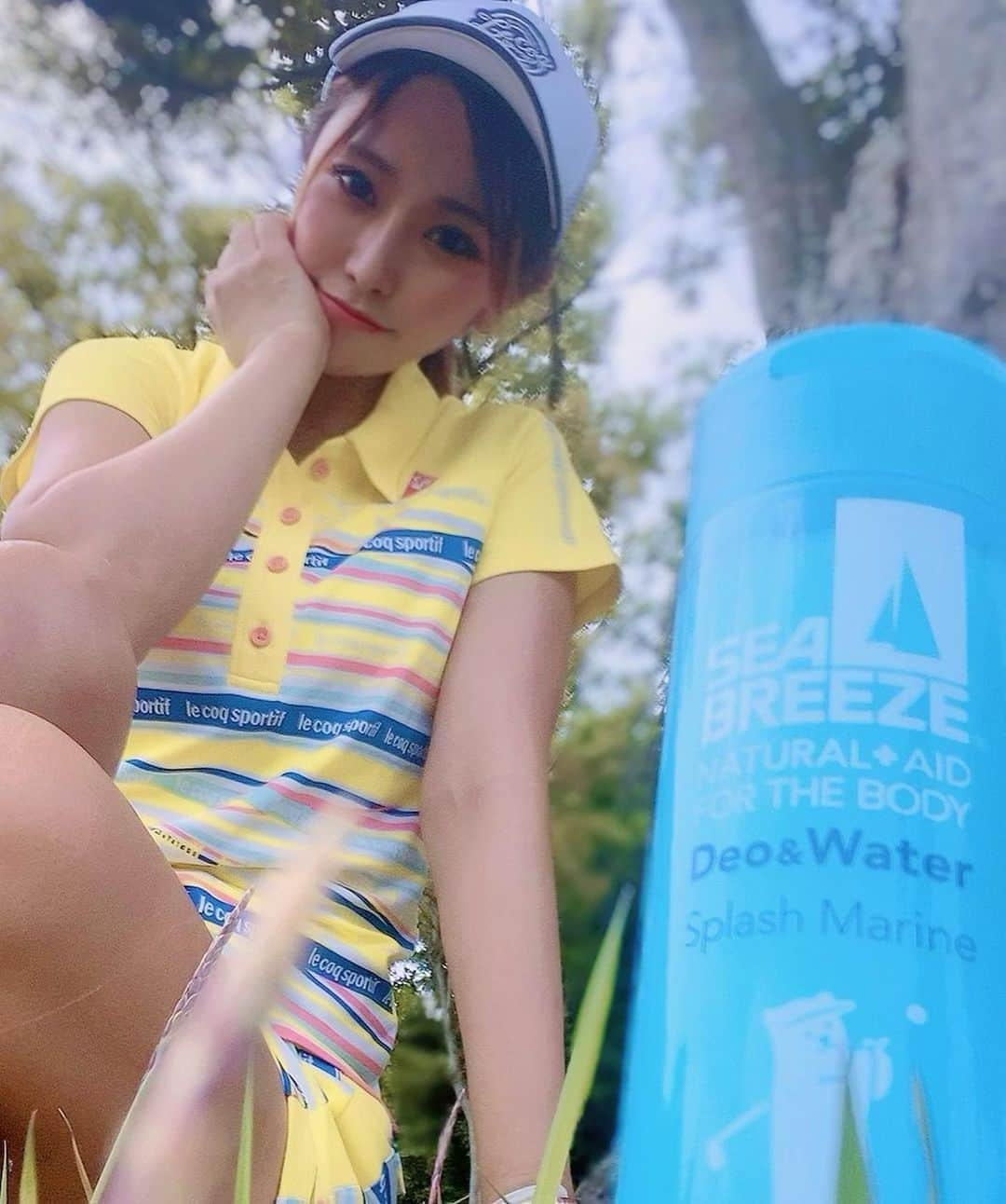 渡瀬茜さんのインスタグラム写真 - (渡瀬茜Instagram)「GTB CUP5月大会のゴルフウェアコーデは le coq sportif golf  @lecoqgolf_jp  『AIRLISH × SEA BREEZE』 SEA BREEZEの色鮮やかなボトルカラーを イメージした配色の爽やかなデザインのゴルフウェアで参戦しました🏌️‍♀️✨✨✨  セットアップをワンピース風にコーデ😊 着回しもバッチリできそう👍💓  #ゴルフ#ゴルフウェア#ゴルフウェアコーデ#ゴルフファッション#lecoqsportif #GTバーディーズ#seabreeze #コラボ#ゴルフ女子#ルコック#ルコックゴルフ#ルコック女子」5月28日 23時22分 - wataseakane1