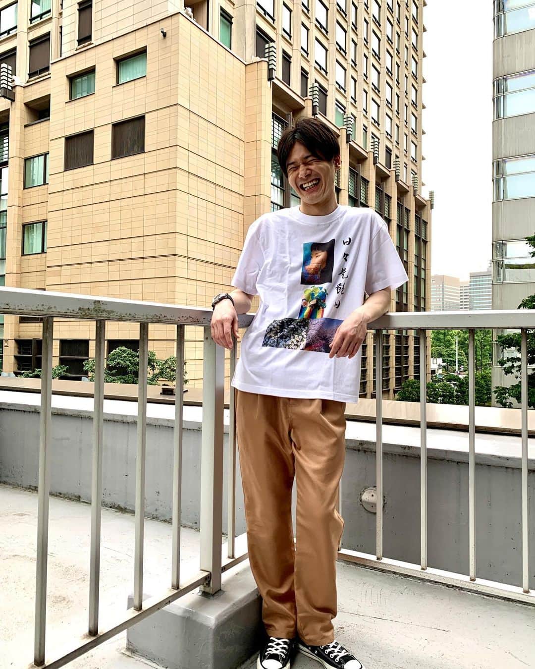 多田智佑さんのインスタグラム写真 - (多田智佑Instagram)「まっつんTシャツええやん！ もろたで！ ほんとに欲しいと思ってた？って聞いてきたで！まじまっつんやで！  ありがとう！  #スパイク松浦」5月28日 17時56分 - tottotada