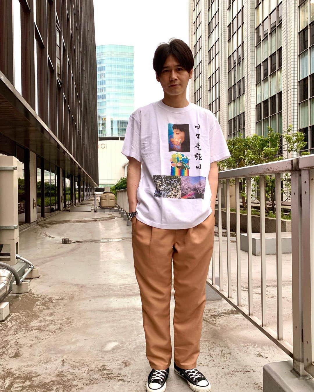 のインスタグラム：「まっつんTシャツええやん！ もろたで！ ほんとに欲しいと思ってた？って聞いてきたで！まじまっつんやで！  ありがとう！  #スパイク松浦」