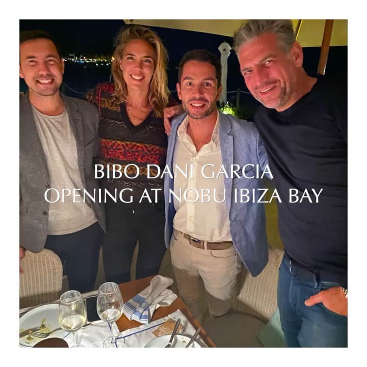 アレクシアのインスタグラム：「Tasting the new Bibo Ibiza Bay restaurant at Nobu hotel by chef Dani Garcia.   Absolutely delicious!! 👏🏼   Thanks again @nunodiaz & @falcoba1 @ibizabay for having us. Love you guys ♥️  #ibizaisopening 🍾 #queenofclubsibiza」