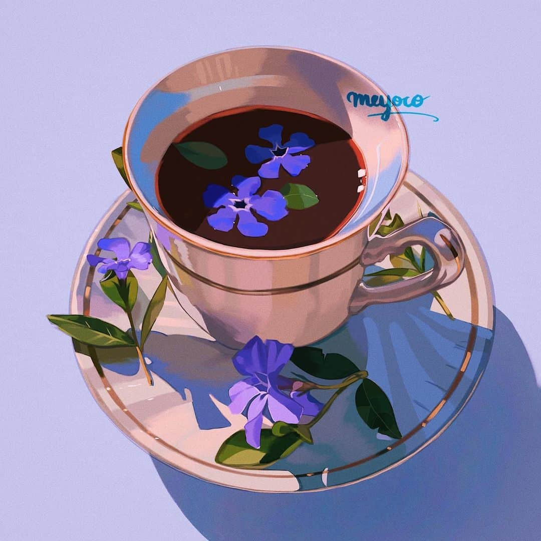 meyocoさんのインスタグラム写真 - (meyocoInstagram)「Teacup study ☕️  . . . #myart #mywork #instaart #dailyarts #artshare #artjournal」5月29日 6時00分 - meyoco